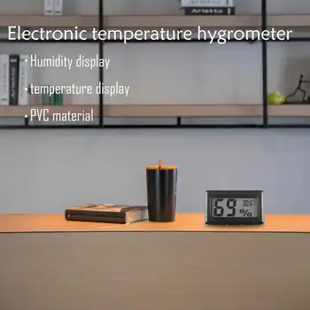 

Mini LCD Digital Thermometer Hygrometer DC1.5V Indoor Temperature Sensor Humidity Meter Gauge Instruments Cable Monitor