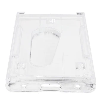 

1x Vertical Hard Plastic Badge Holder Double Card ID Multi Transparent 10x6cm