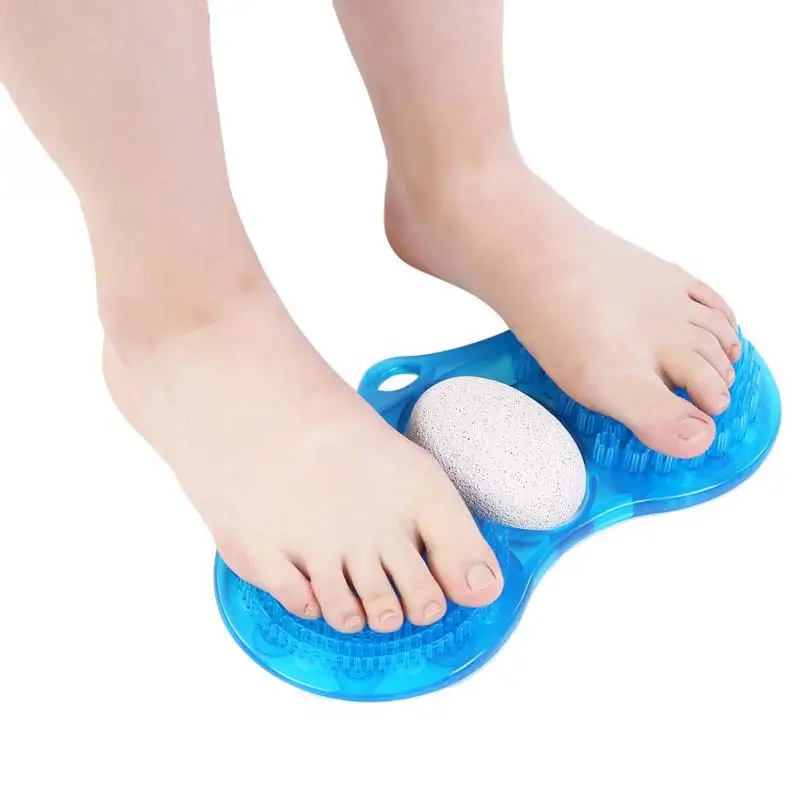 

Foot Massage Bath Shower Pumice Scrub Stone Exfoliating Foot Cleaner Care Tools Feet Cleaning Massager Brush Massager