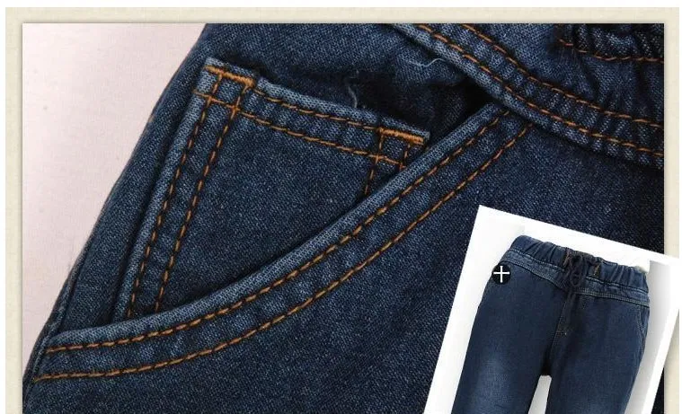 Зимние теплые флисовые широкие джинсы женские флисовые утепленные Джинсовые штаны с эластичной резинкой на талии мешковатые Большие