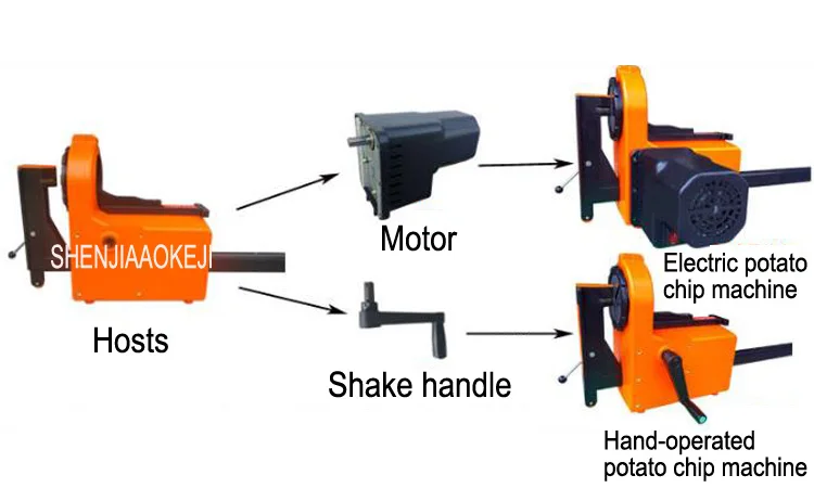 Электрический чипсов машина Многофункциональный Автоматическое растяжение спин-с картофеля башня машины 220 В 1 шт