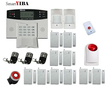 

SmartYIBA Wireless GSM Alarm System Panic Alarm PIR Detector Door Sensor Strobe Siren Horn Alarmes Kits Home Alarm