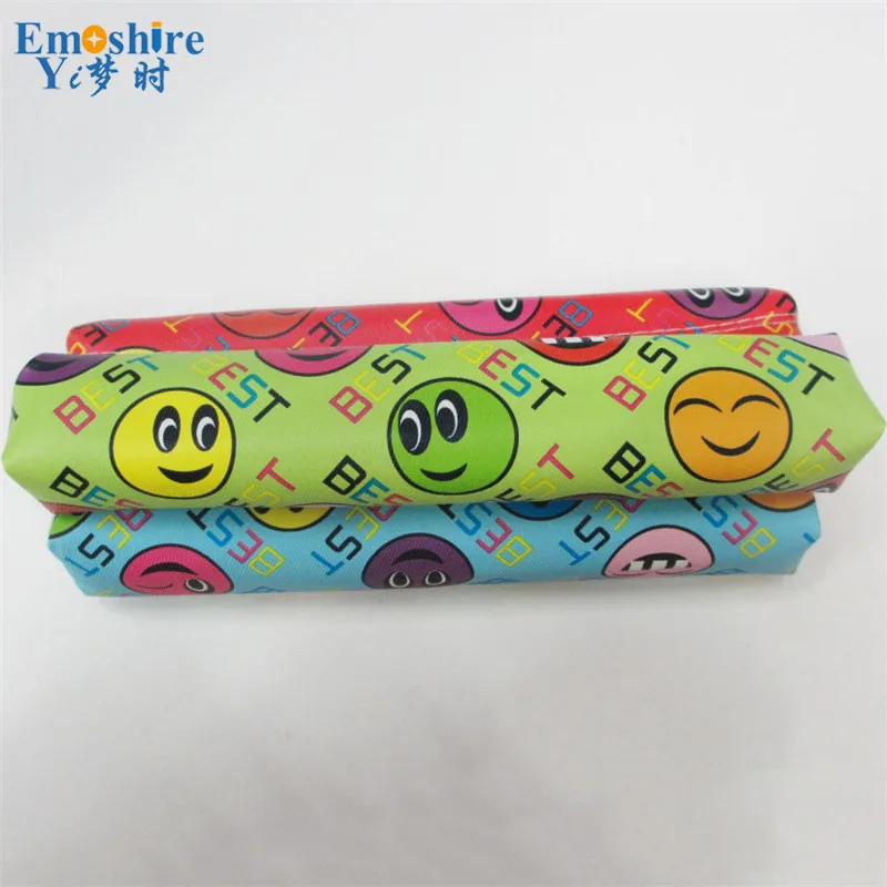 Emoshire Korean stationery cartoon smiley canvas pencil bag special expression stationery pencil pencils student pencil pencil pencil case (8)