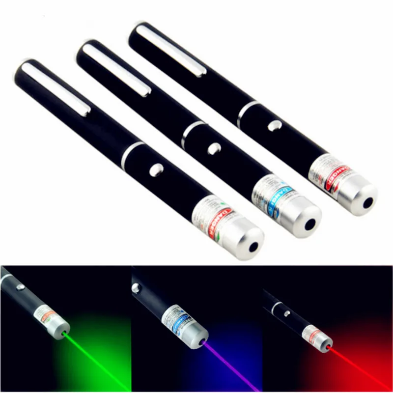

5mW Laser Pointer High Power 532nm Red Green Blue-violet Lazer Pointer Pen Adjustable Burning Match Without Battery Free Ship