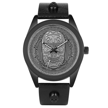 

New Arrival Skull Head Vintage Quartz Wrist Watch Men Bronze Black Classic Male Antique Creative Simple Sport Relogio Masculino