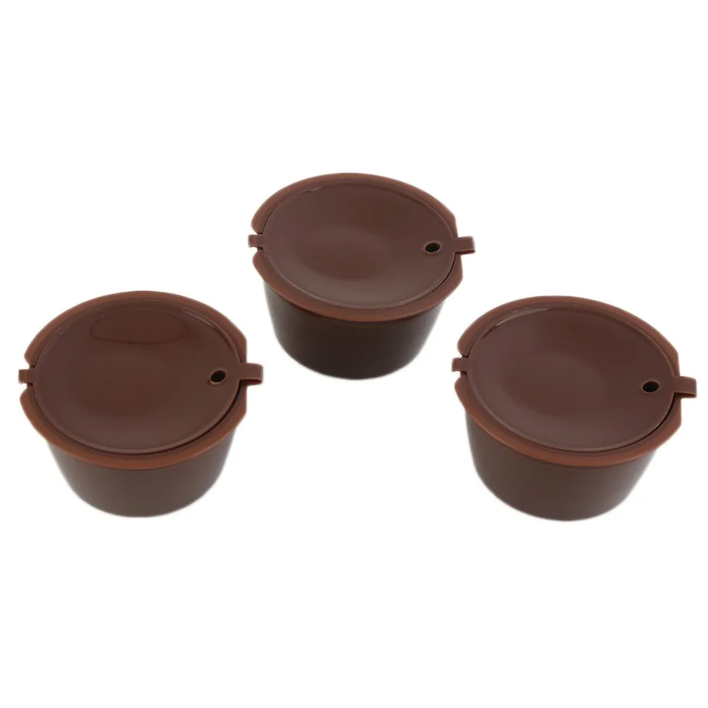 3 шт домашнего использования коричневая многоразовая капсула для кофе пластиковые контейнеры совместимые корзинки для фильтрации кофе мягкие капсулы сладкий вкус