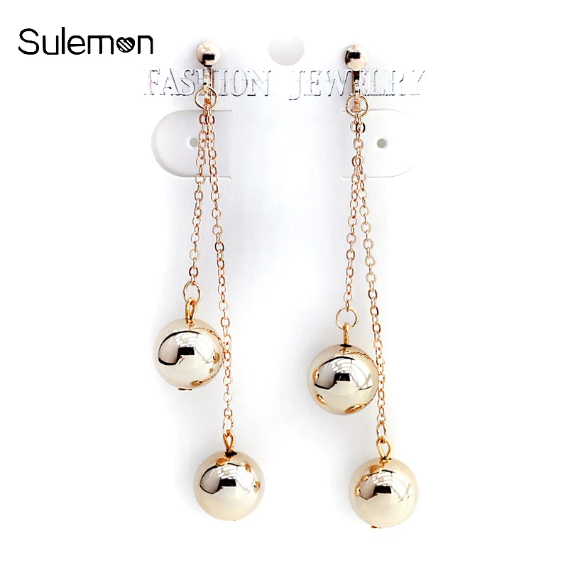 

Fashion Ball Clip Earrings Without Piercing Simple Tassel Earrings No Hole Ear Clip Women Metal Long Earring Jewelry CE121