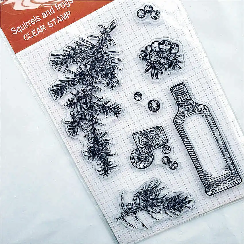 

PANFELOU Plum wine Transparent Clear Silicone Stamp/Seal for DIY scrapbooking/photo album Decorative clear stamp sheets