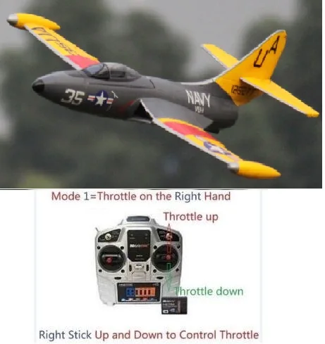 Freewing бренд 64 мм F9F Радиоуправление rc jet EDF модель самолета игрушка RTF, без батареи
