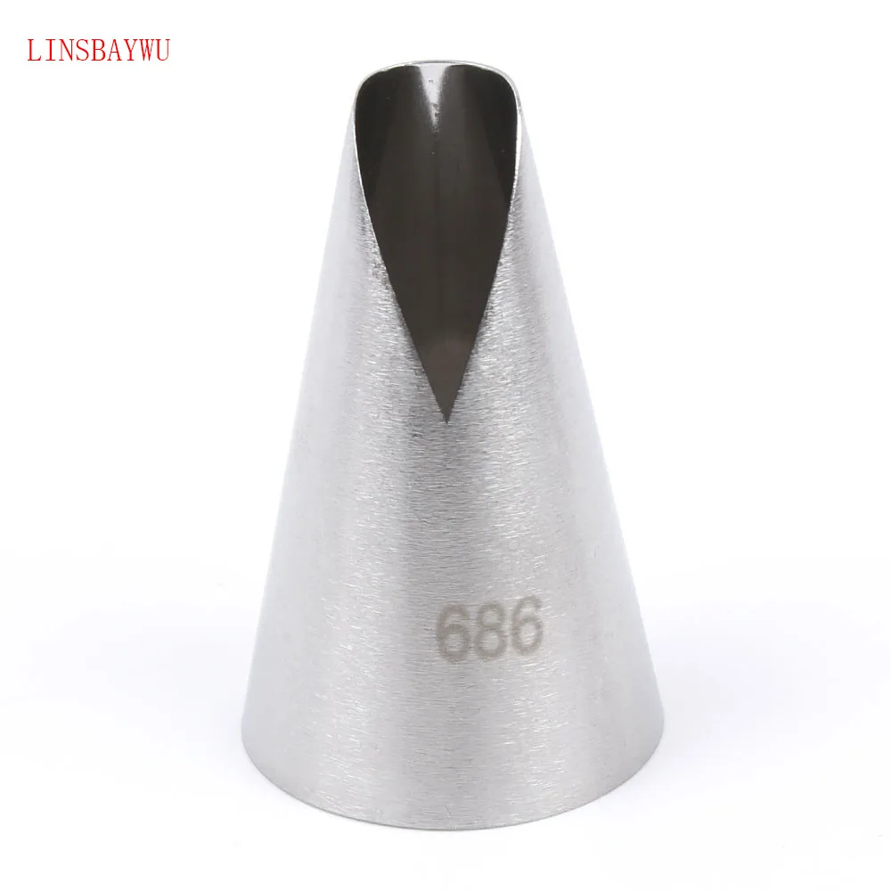 

LINSBAYWU 686 Large Cake Cream Decoration Tips Pastry Tools Metal Icing Piping Nozzles Stainless Steel Cupcake Head