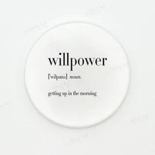 Черно-белые в скандинавском стиле Smile Humor забавные цитаты принты Минималистичная подставка для керамической чашки мужской стол Креативные аксессуары для кухонного бара Pad