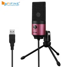 Usb-микрофон Fifine Настольный конденсатор микрофон для YouTube видео прямая трансляция онлайн встречи Skype костюм для Windows MAC PC k669