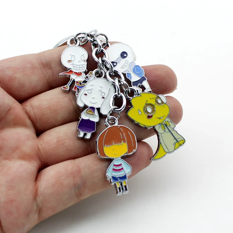 

New arrival 4cm Undertale Sans keychain Metal Pendant Figure toy