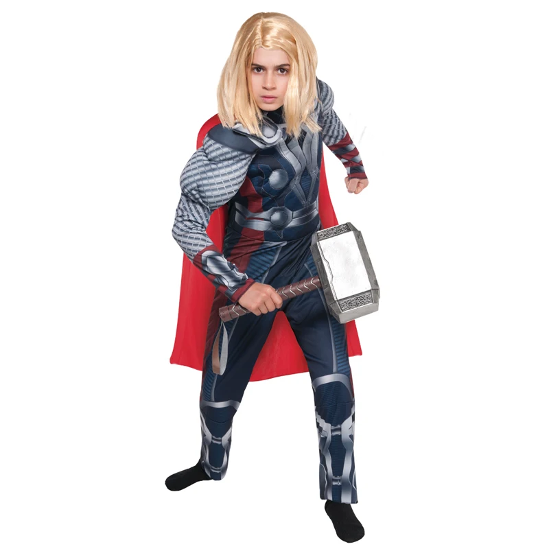 

New Arrival Child Boys Superhero Muscle Thor Costume