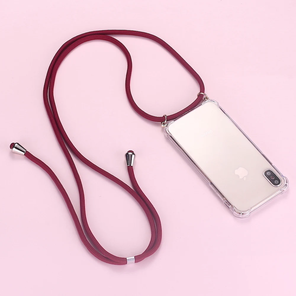 Ремешок шнур цепь телефон Забавный шнурок для ожерелья Чехол для мобильного телефона чехол для переноски Чехол для iPhone XS Max XR X 7 Plus 8 Plus