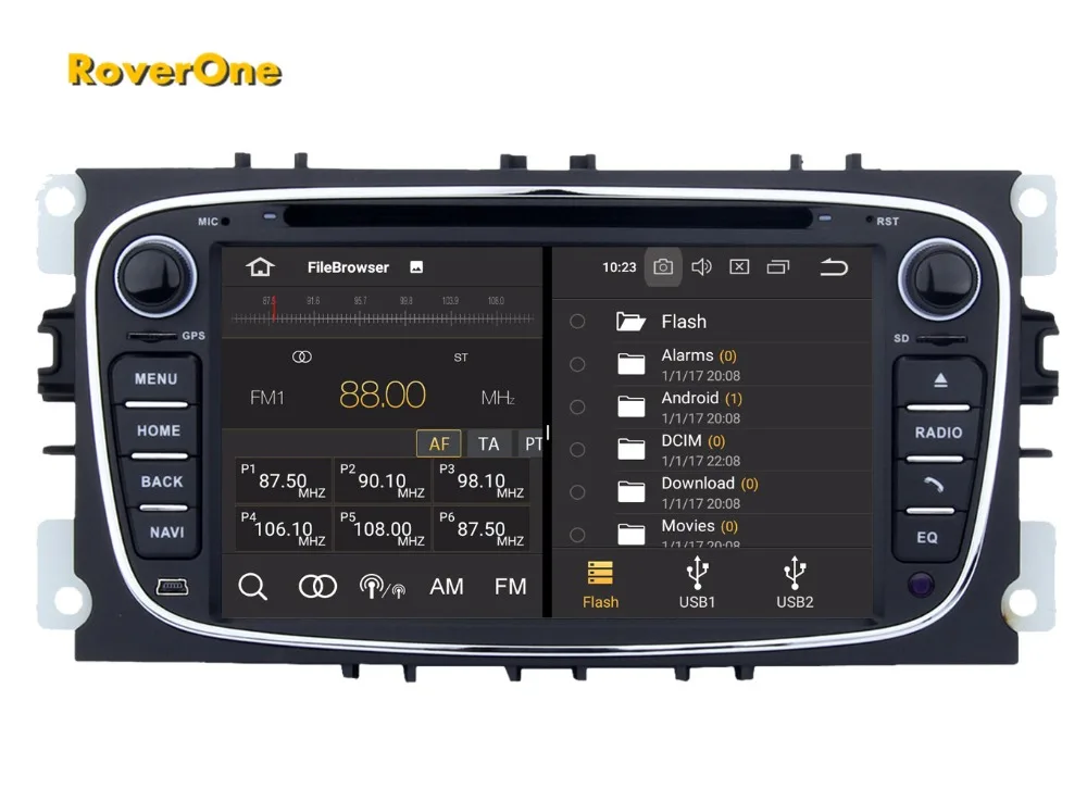 Perfect Android 9.0 Car Multimedia For Ford For Focus 2 For Mondeo Kuga S-max C-max Autoradio Bluetooth DVD Radio Stereo GPS Navigation 17