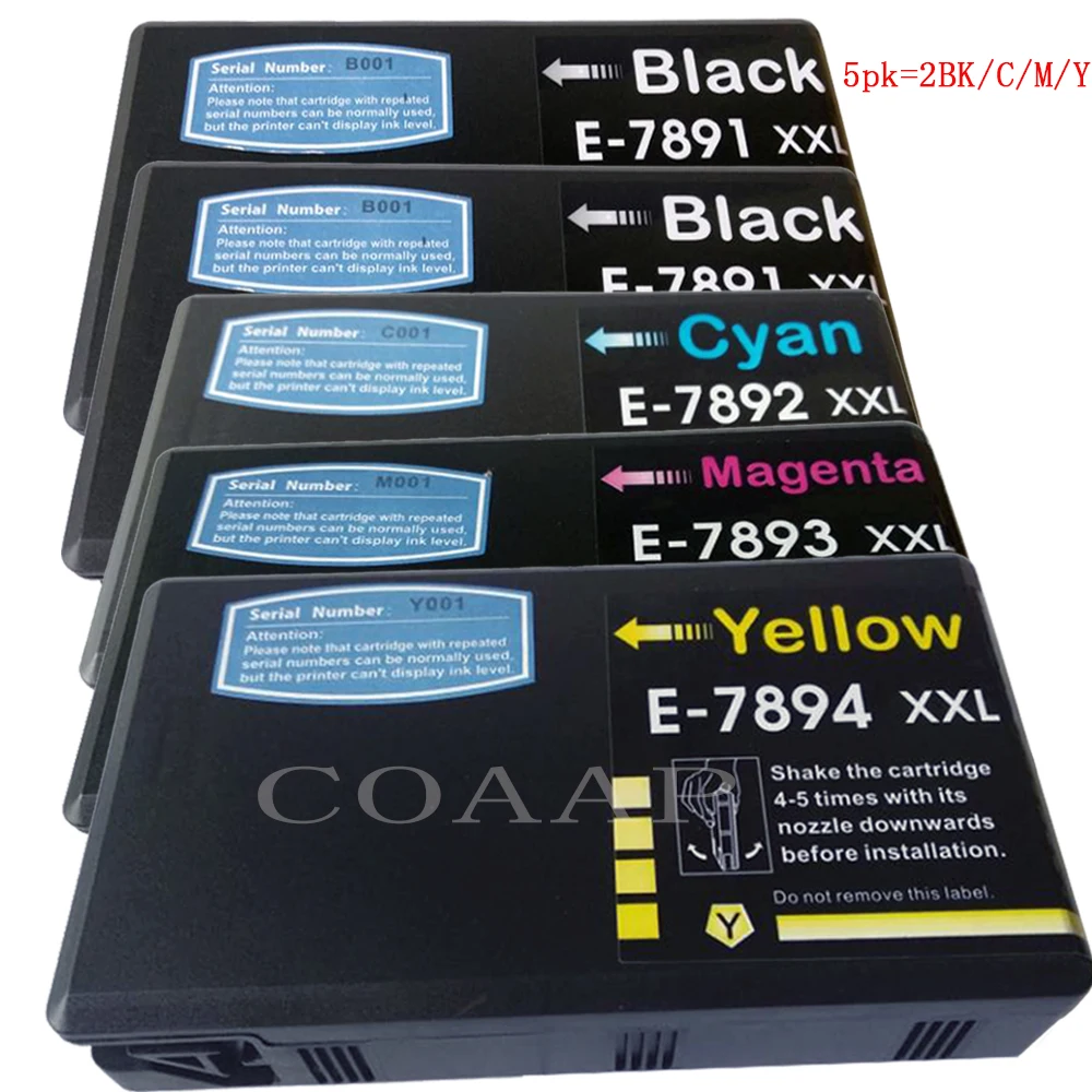 

Совместимость T7891 T7892 T7893 T7894 патрон чернил для принтера EPSON рабочей силы Pro 4630DWF 4640 DTWF 5110DW 5190DW 5620DWF 5690DWF принтер