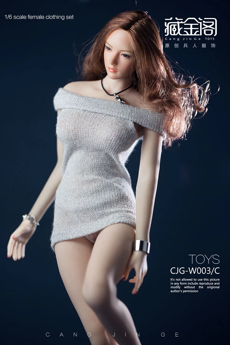 Cena 1 6 Sexy Dress spódnica różowy szary biały sukienka dzianinowa ubrania Model Fit 12 kobiece jednolite ciało bez ciała bez głowy