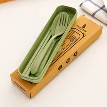 3 шт., портативная посуда для креативных студентов, для путешествий для палочек, ложек, вилок, набор Sendok Garpu, набор детской посуды, вилка