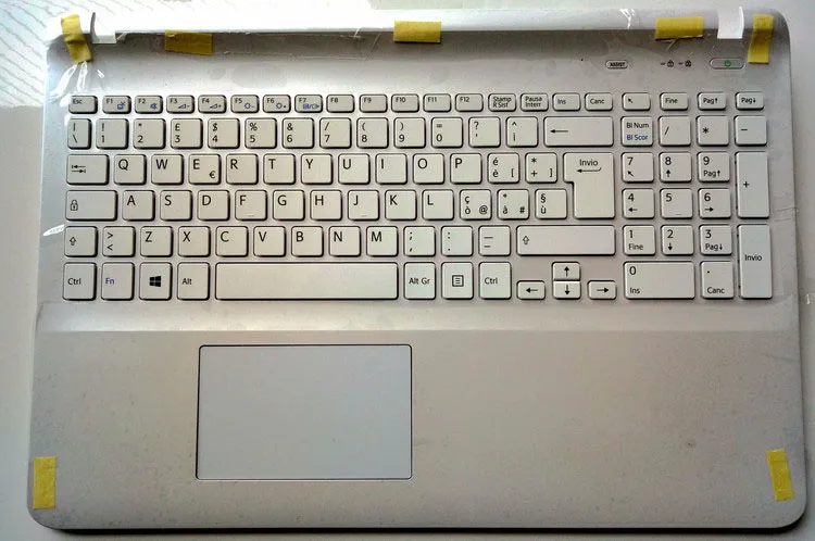 

New for SONY Vaio SVF153A1ST SVF153A2TT SVF152A25T SVF152A26T SVF152A27T laptop palmrest IT / Italian keyboard white No Backlit