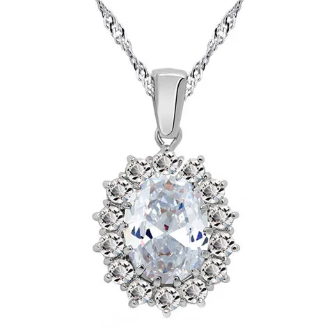 quality real AAAA+ zircon Shining pendant necklace jewelry accessories free drop shipping charm women gift Kate Austrian Crystal - Image 3
