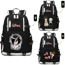 Аниме Банго бродячие собаки USB рюкзак холщовые сумки для ноутбука школьные дорожные сумки для книг Девочки Мальчики Рюкзак подарок