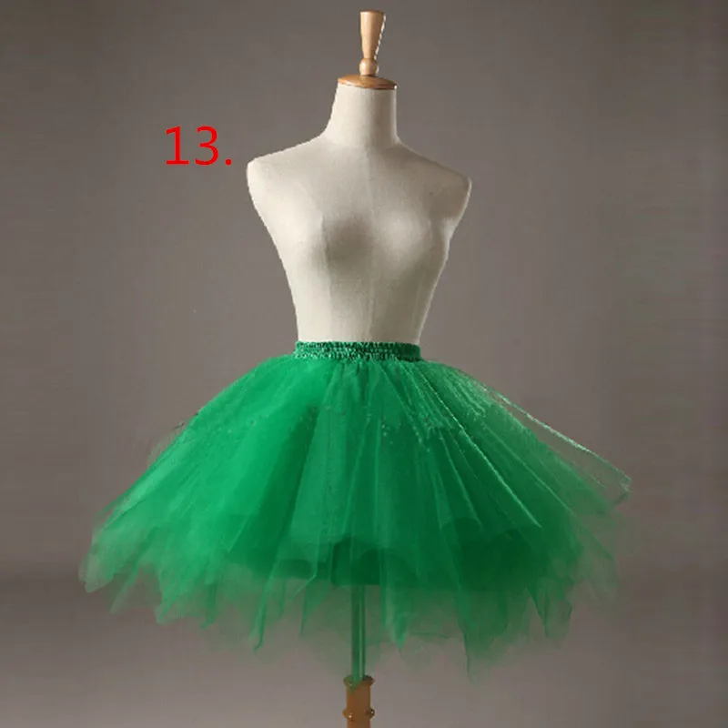 Skup W magazynie krótka halka tanie podkoszulek Jupon wielobarwne tiul krynoliny Rockabilly akcesoria ślubne 2019 darmowa wysyłka