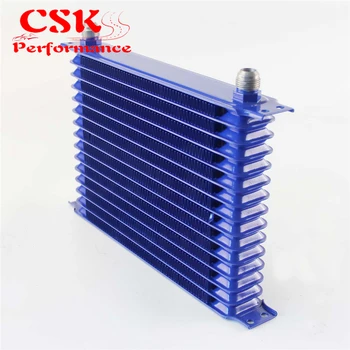 

AN10 15 Row 262mm Trust Aluminum Engine Oil Cooler Universal Gold/Black/Blue