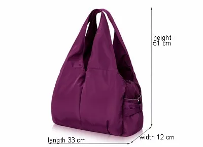 Для женщин сумки Повседневное большая сумка нейлоновая сумка известный бренд фиолетовый Сумки Мумия Сумки для подгузников