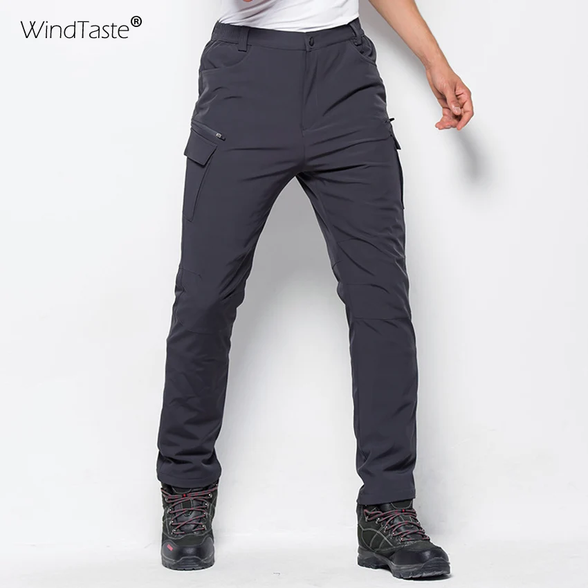 WindTaste de los hombres de invierno cálido Softshell Pantalones de deporte al aire libre impermeable de Trekking senderismo escalada hombre térmica pantalones de lana pantalones de KA059 WindTaste de los hombres de invierno cálido Softshell Pantalones de deporte al aire libre impermeable de Trekking senderismo escalada hombre térmica pantalones de lana pantalones de KA059
