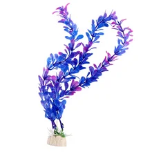 Искусственная трава орнамент фиолетовый пластиковый завод креативный сад украшение для аквариума аквариум искусство модное украшение