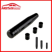 Aluminum Black 8.5cm 13cm 18cm Long Plus Shift Knob+ Adapter Universal Manual Car Gear Stick Shifter Lever