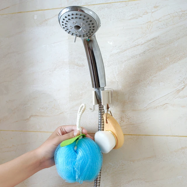 Adjustable Self-adhesive Handheld stick on plastic Showerhead