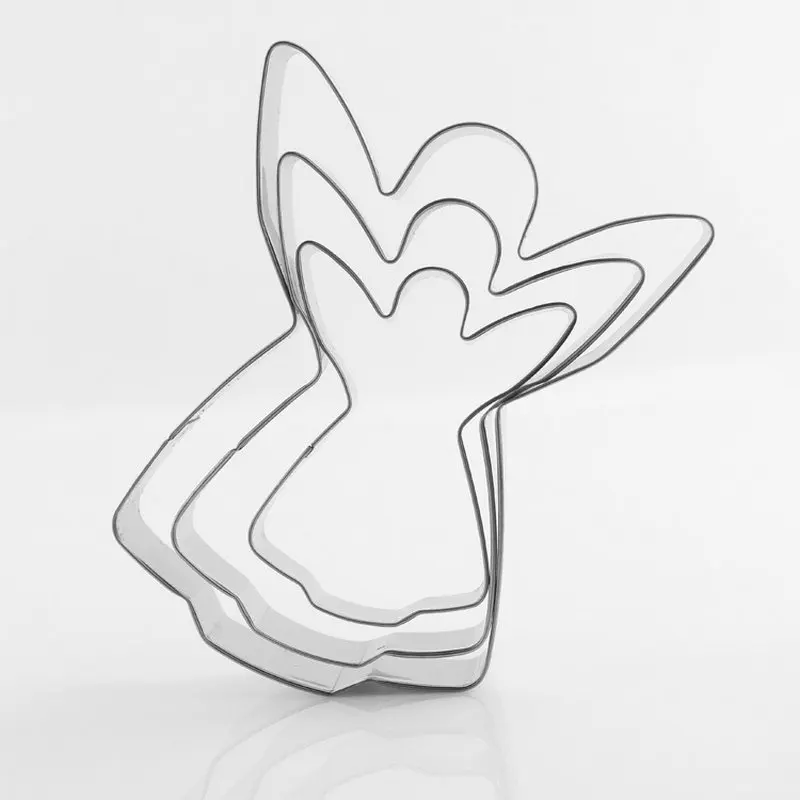 Kuki-fun 3D Angel shape металлический набор резаков для печенья украшения торта из нержавеющей стали формы для печенья инструменты для выпечки тортов