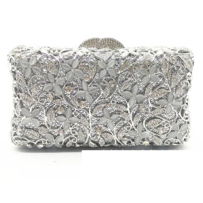 silver clutch bag