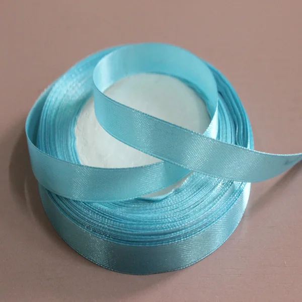 Free Shipping 25 Yards 10mm Light Blue Satin Ribbons Include Wedding