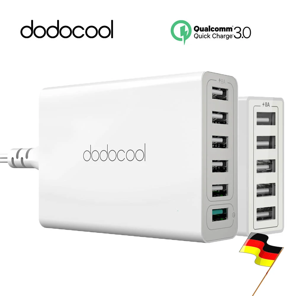 imágenes para Dodocool 5 Puerto USB Cargador 5 USB Estación de Carga Del Muelle Qualcomm Carga Rápida 3.0 6 Puertos Cargador Rápido Inteligente Teléfono cargador imágenes para Dodocool 5 Puerto USB Cargador 5 USB Estación de Carga Del Muelle Qualcomm Carga Rápida 3.0 6 Puertos Cargador Rápido Inteligente Teléfono cargador