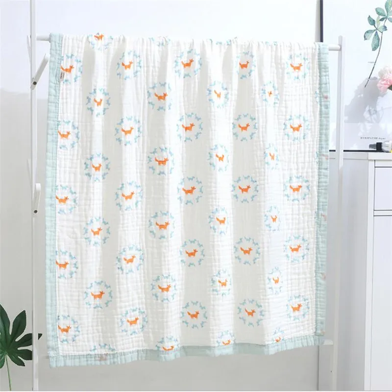 4 layers Новое поступление 120*150 см 4 и 6 слоев стираного хлопка муслин одеяло получения одеяла для новорожденных Детское одеяльце для сна - Цвет: 4 layers