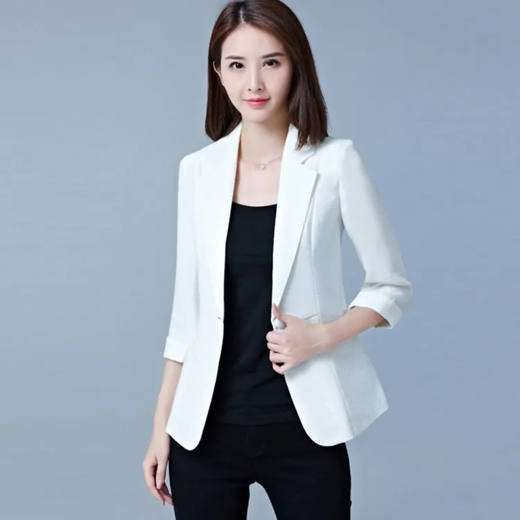 iskreno mjera izračunati  Blazer Feminino Plus Size 5XL Formal Autumn women's jacket White Female  Office Ladies Tops Korean Sale Fashion|Blazers| - AliExpress