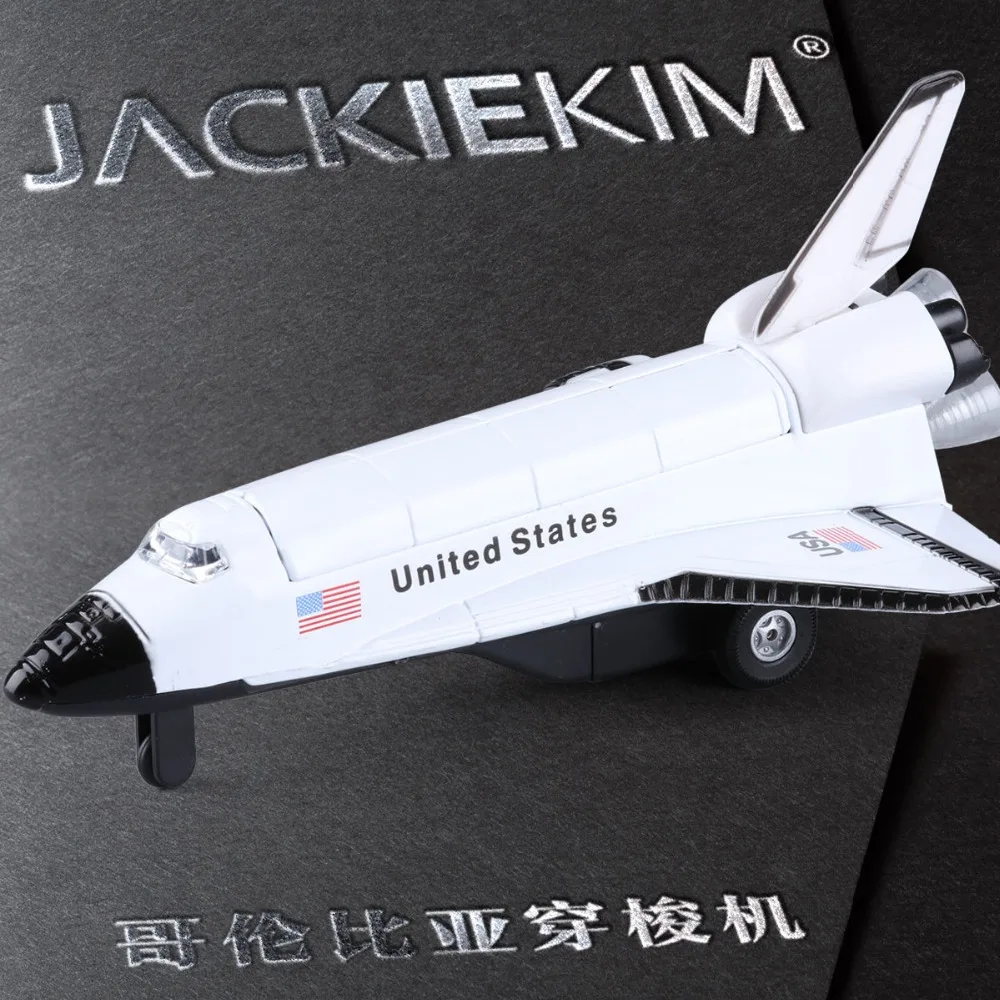 

High simulation Alloy Space Shuttle Die Cast Space Craft Space Plane SpaceShip Model With Pull Back Light Music Baby Toys