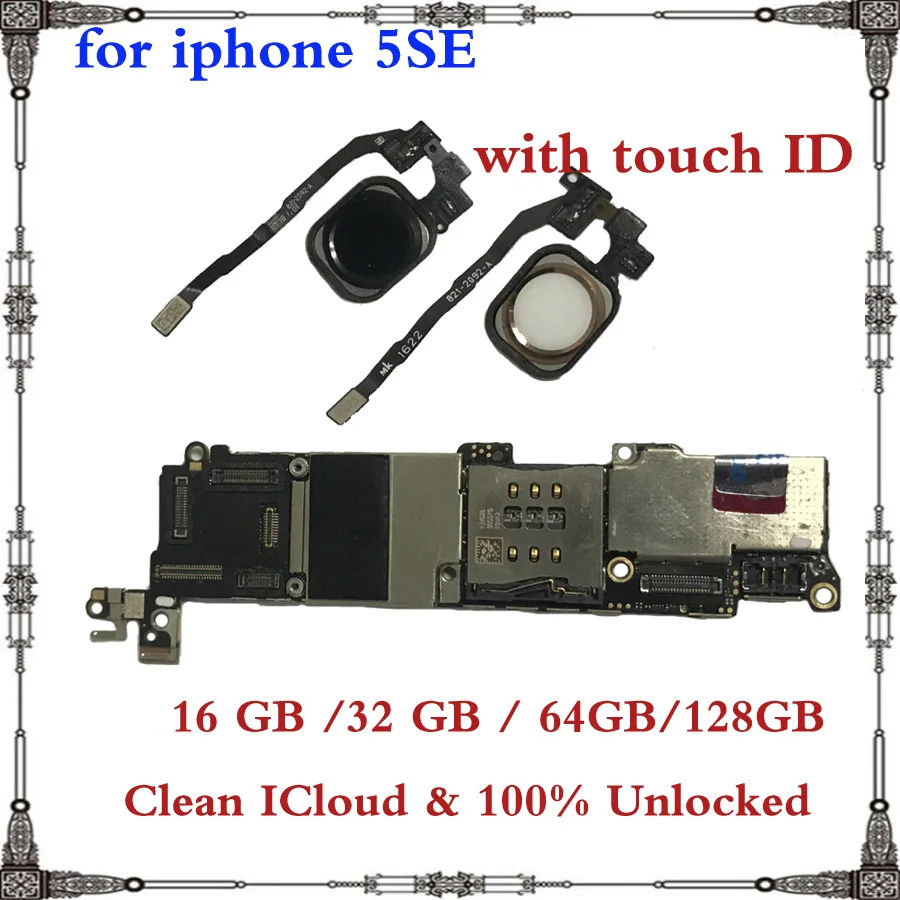 Для iphone 5SE 16 ГБ 32 64 оригинальная материнская плата с/без Touch ID Бесплатный iCloud IOS