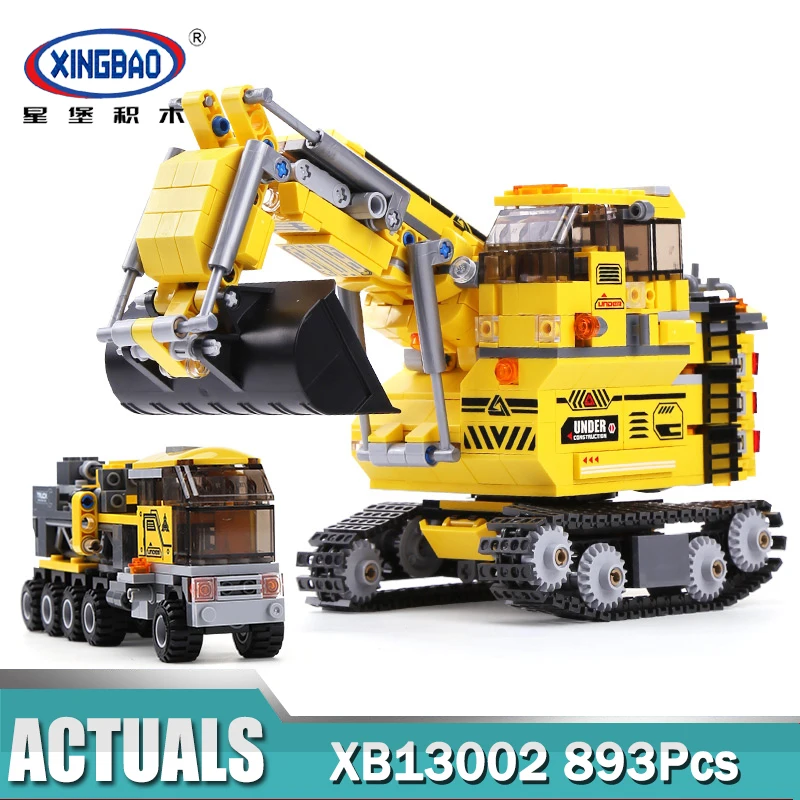 

XINGBAO 13002 Technic 8 in 1 version The Giant Excavator Set Educational Block Kits Funny Kids Car Model Toys Gifts