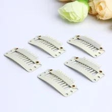 50 шт. блонд заколки для волос 9 клипса с зубцами на уток для наращивания u-образные волнистые парики для париков Инструменты для укладки