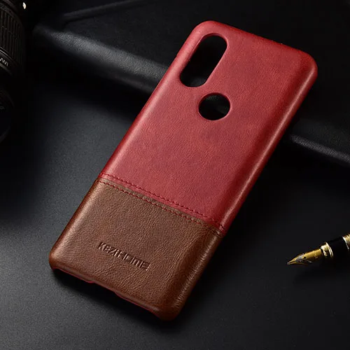 Чехол для Motorola Moto P40 KEZiHOME, роскошный хит цвета, натуральная кожа, твердая задняя крышка, Капа для MOTO P40 P 40, чехол для телефона s - Цвет: red