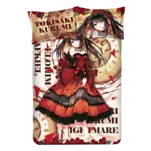 Date A Live Nightmare Quilt Cover Cartoon Bed Set Tokisaki Kurumi Anime Bedding Sheet Bedding Sets Bedcover Pillow Case 4PCS цена Date A Live Nightmare Quilt Cover Cartoon Bed Set Tokisaki Kurumi Anime Bedding Sheet Bedding Sets Bedcover Pillow Case 4PCS цены онлайн
