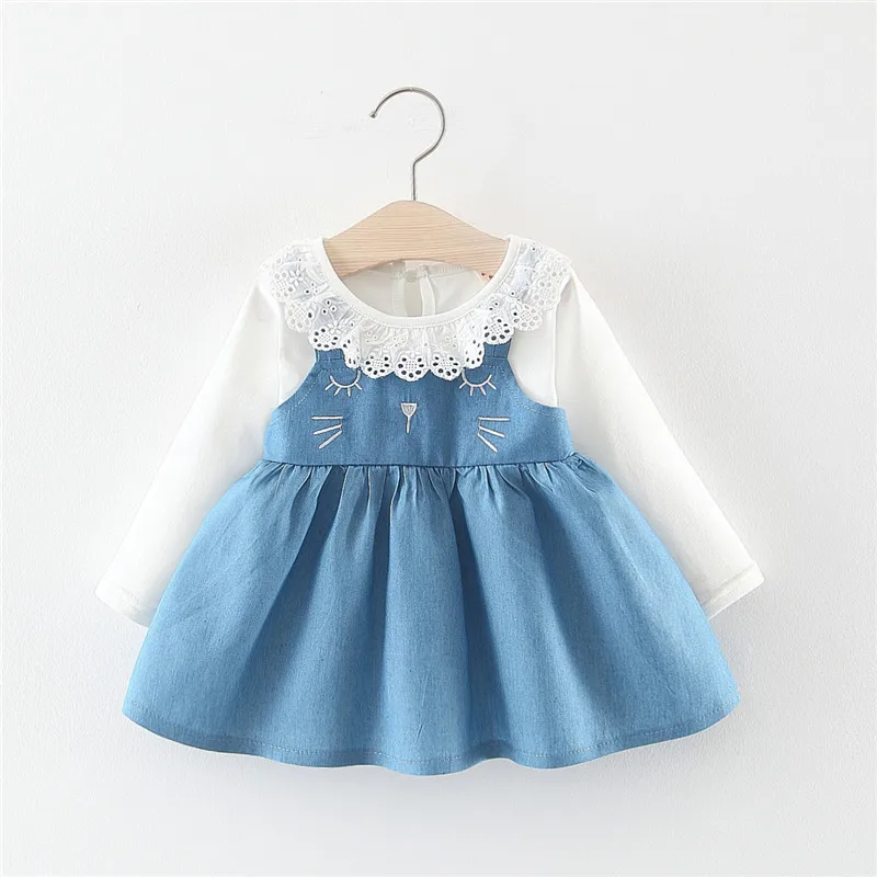 Kids Spring Autumn Girls Wedding Party Dress Toddler Long Sleeve Cartoon For Baby Princess | Детская одежда и обувь
