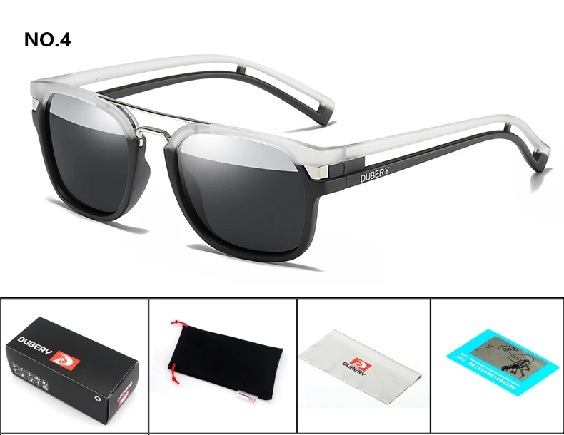 DUBERY поляризованные солнцезащитные очки для женщин винтажные мужские для вождения прямоугольные УФ Защита Модные солнцезащитные очки для мужчин/женщин - Цвет линз: 04