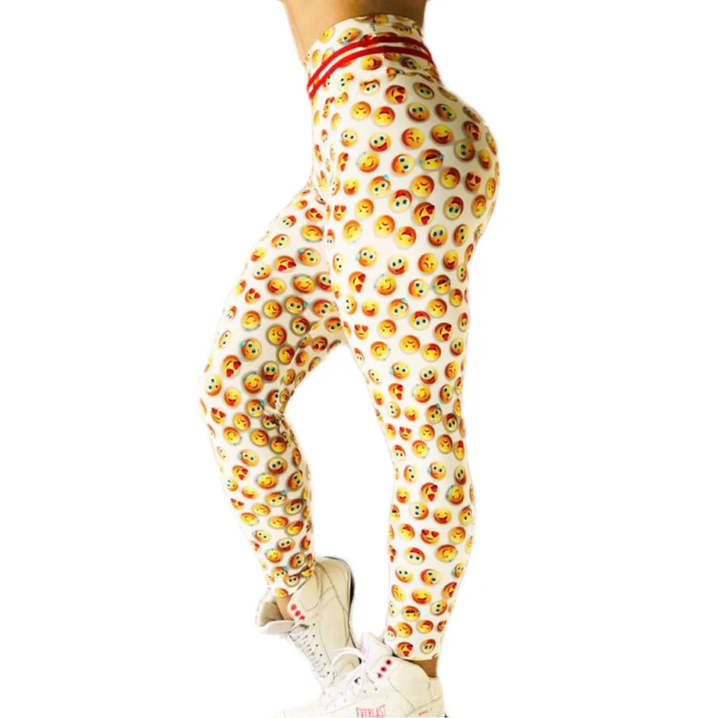 

Women's Leggings Cartoon print High-waist Stretch Running Exercise Yo-ga Pants Joggng Ladies Fitness Leggings Sweatpant Trouses