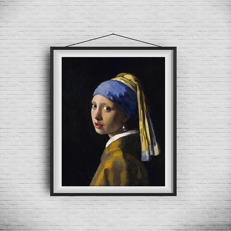 Девушка с жемчужной серьгой от Johannes Vermeer стены искусства холст плакат и печать холст Картина декоративная картина для домашнего декора