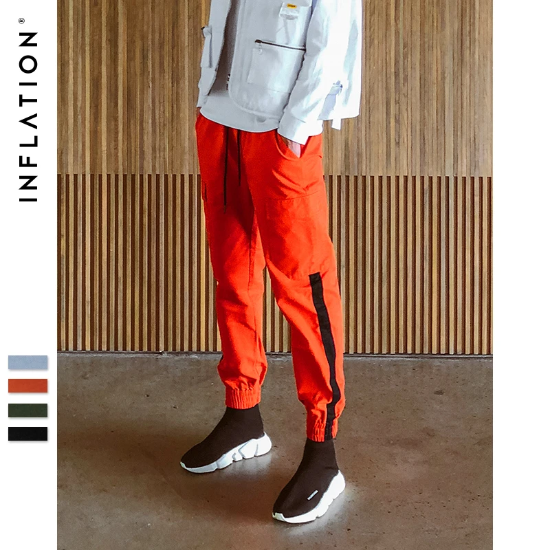 INFLATION Ankle Banded Pants Male Brand Trousers Mens Womens Casual Jogger Pencil Pants Streetwear Brand Clothing 8868W